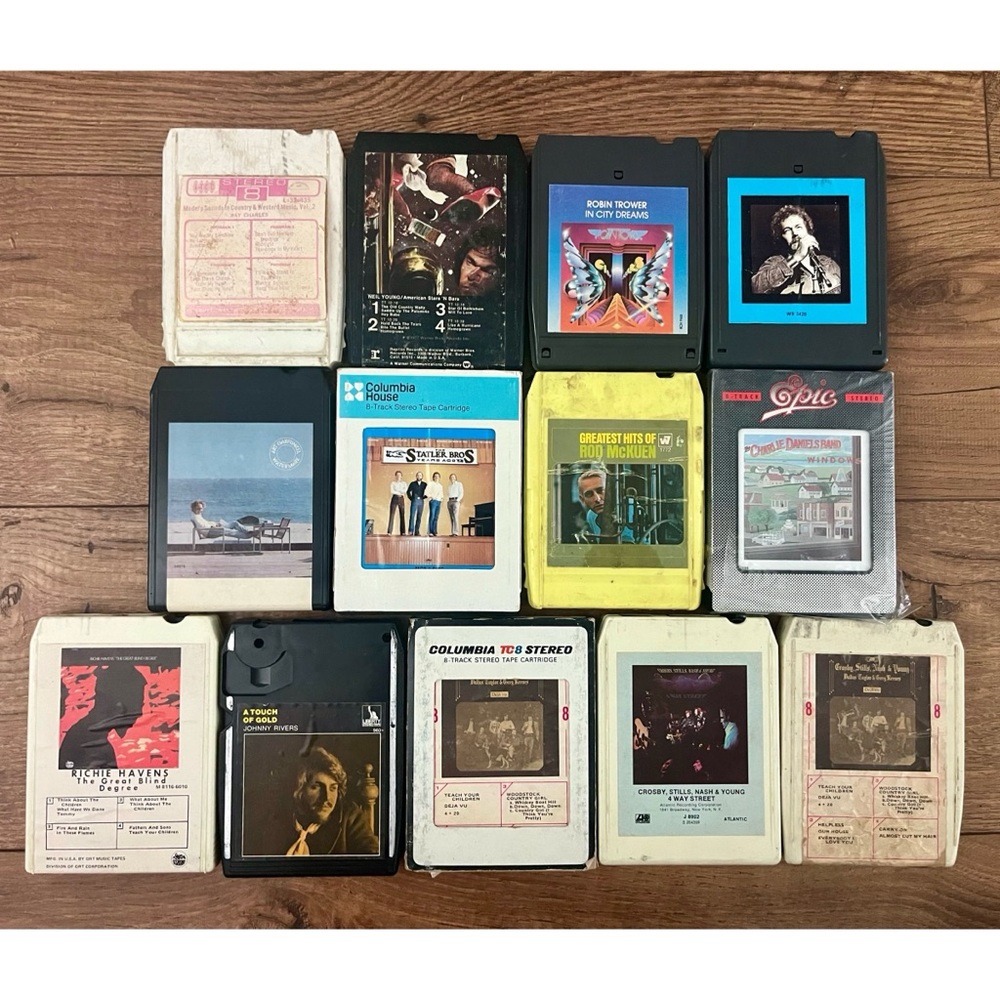 Lot Of 13 8 Track Tapes Folk Country Neil Young Statler Brothers Untested As Is